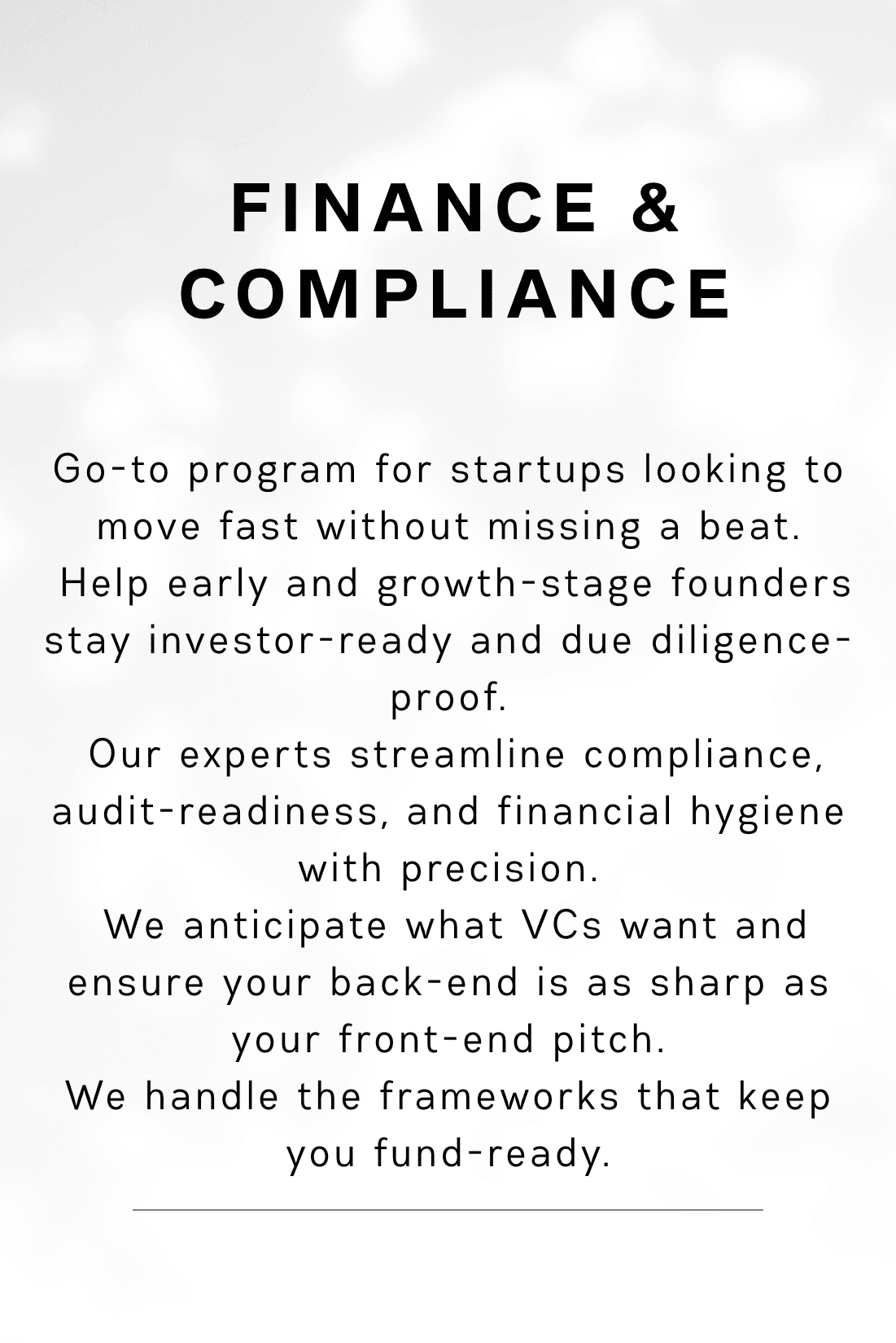 Finance and Compliance