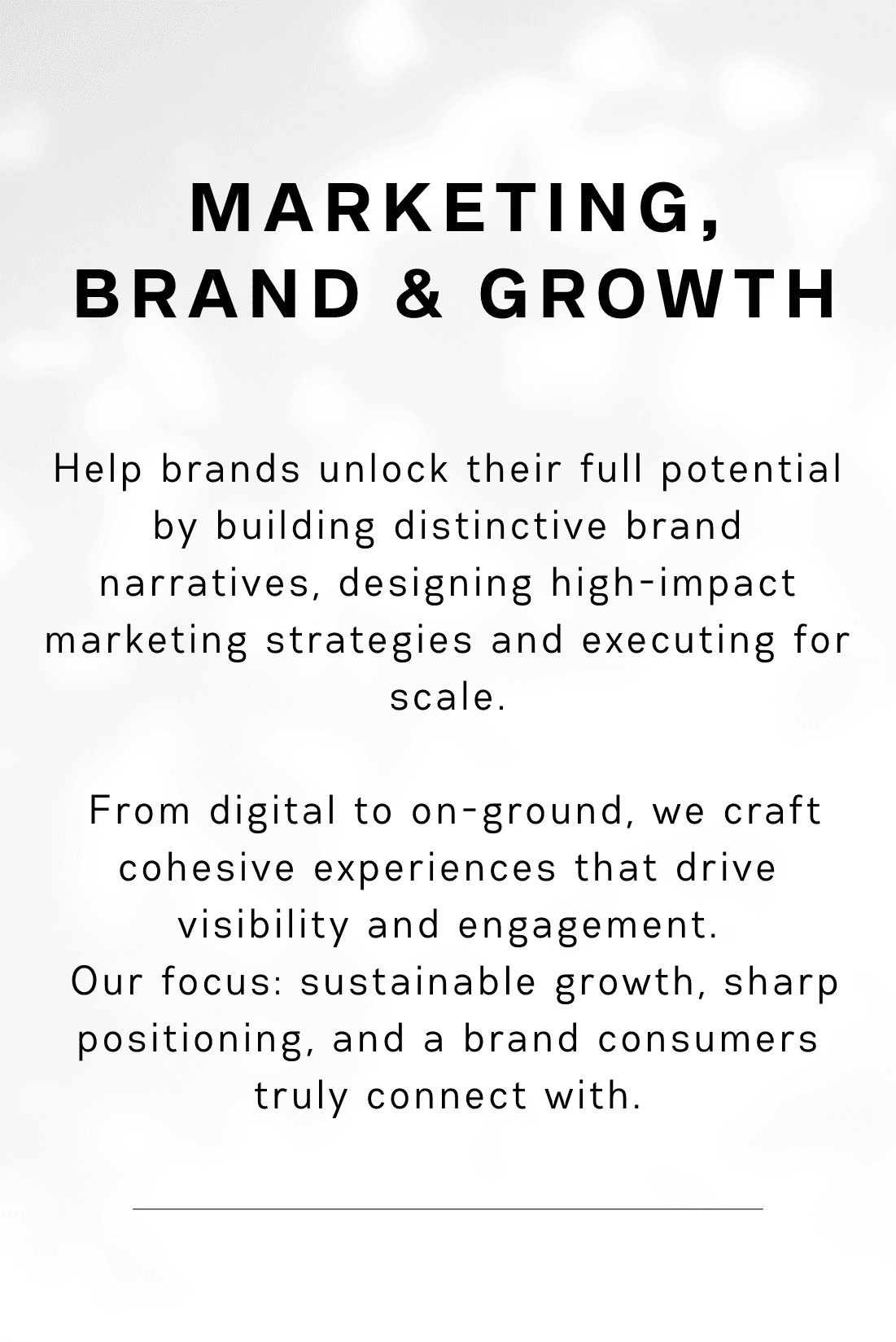 Marketing and Brand Growth